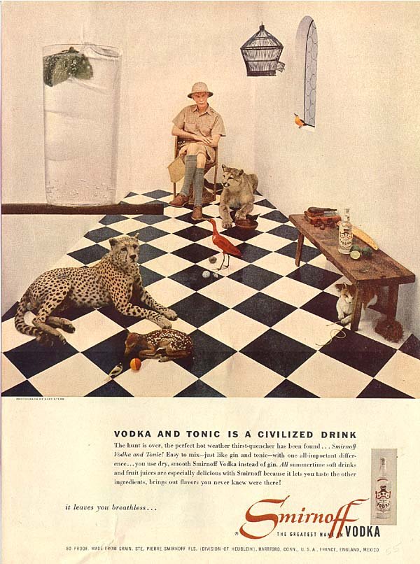 1955 Smirnoff Vodka ad