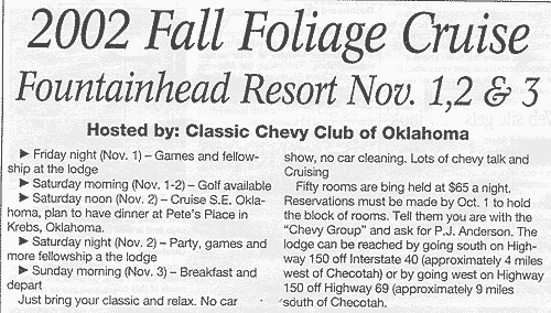 2002 Fall Foliage Info