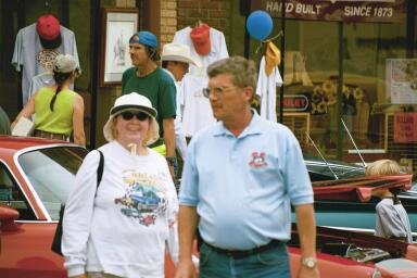 CC Riders President Bill McCauley and COCCC member Marilyn Stookey